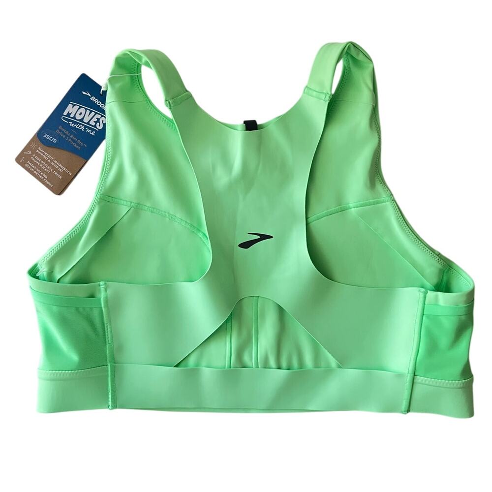 Brooks Women's Light Green High-Support Sports Bra